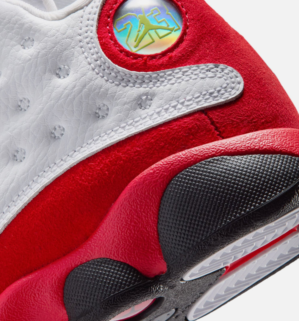 Air Jordan 13 Retro White and University Red Preschool Shoes