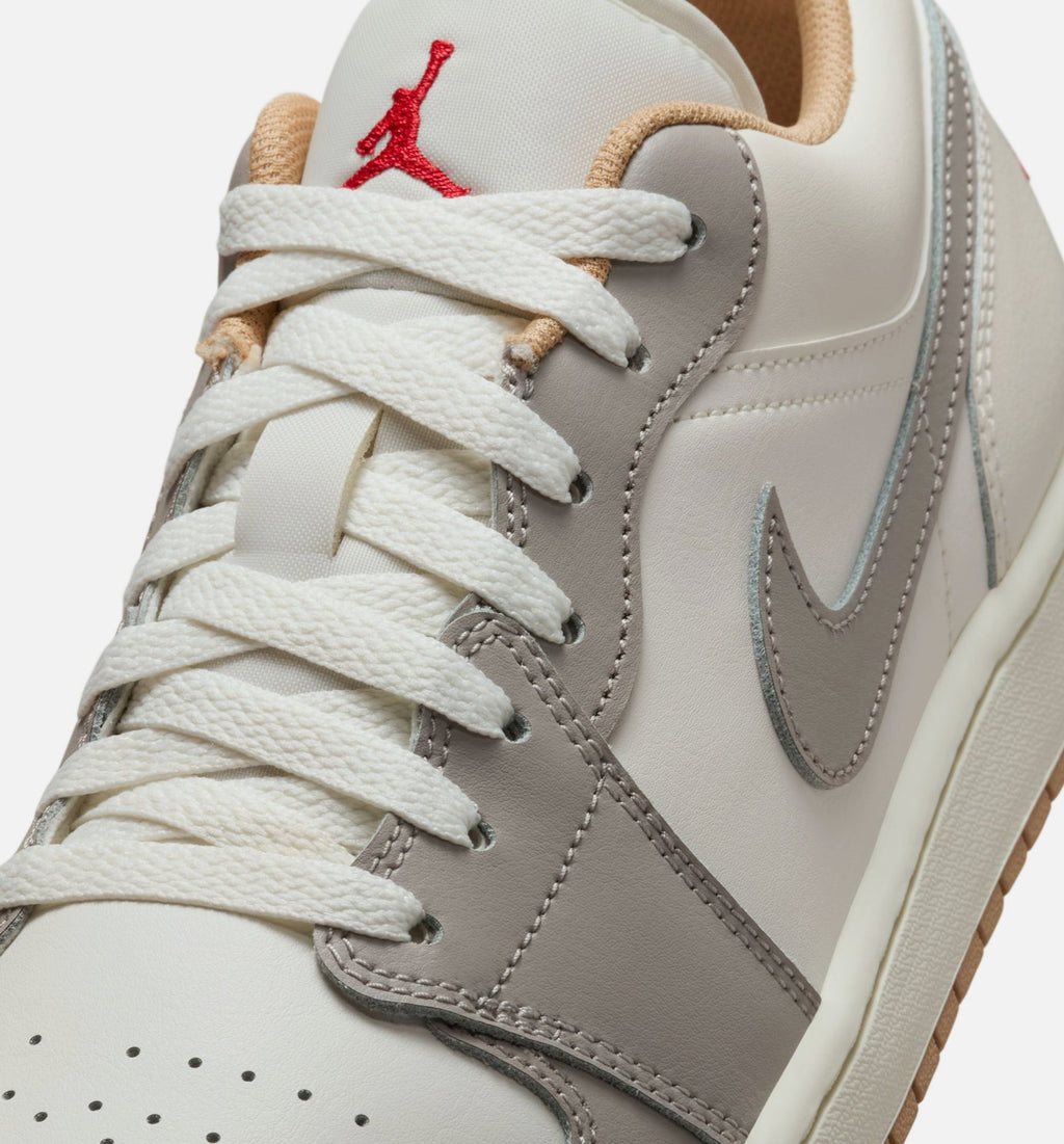 Air Jordan 1 Low Sail Fire Red Men's Shoes