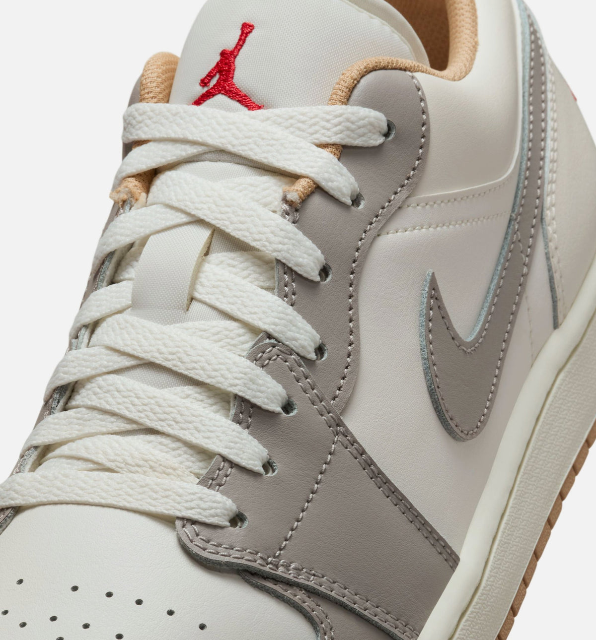 Air Jordan 1 Low Sail Fire Red Men's Shoes