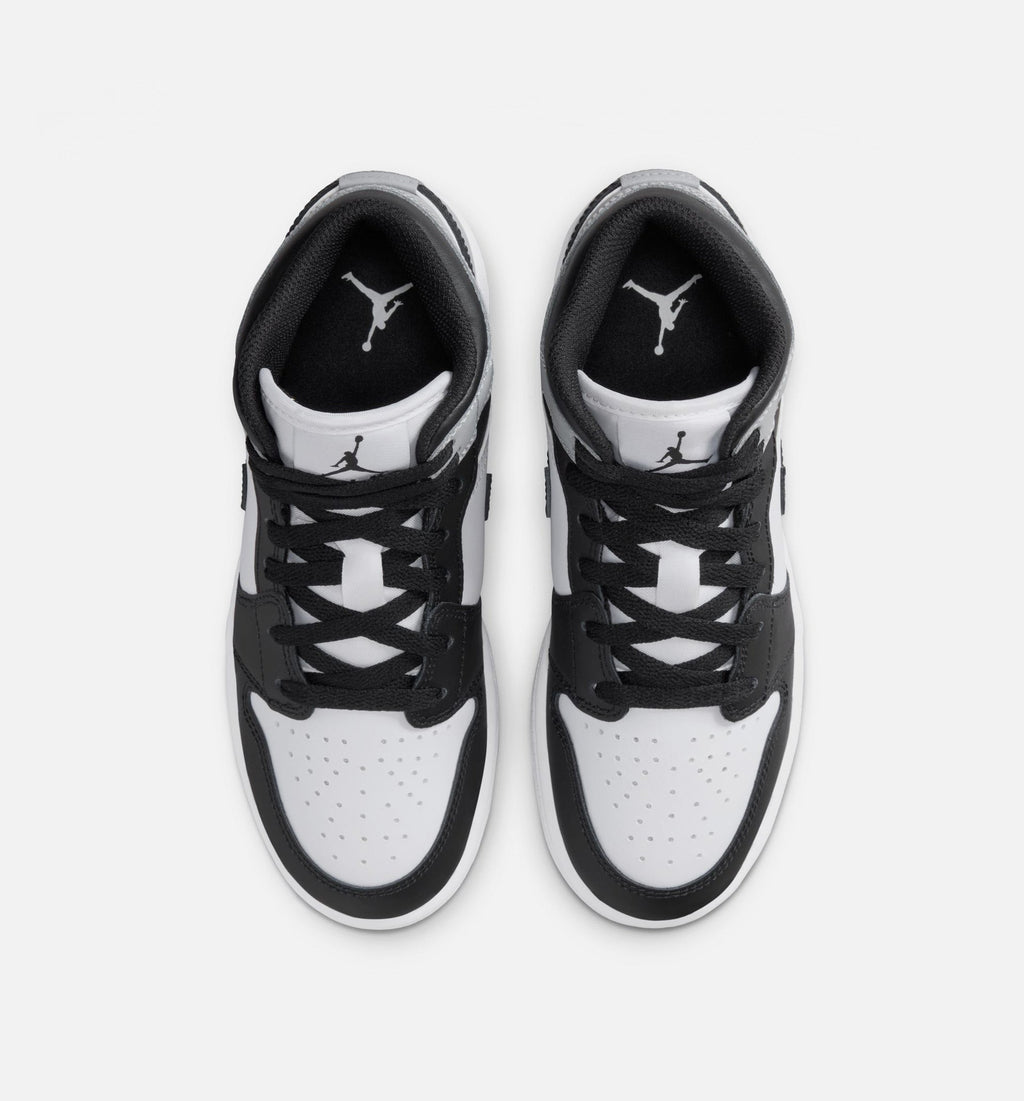Air Jordan 1 Mid Light Smoke Grey Grade School Shoes