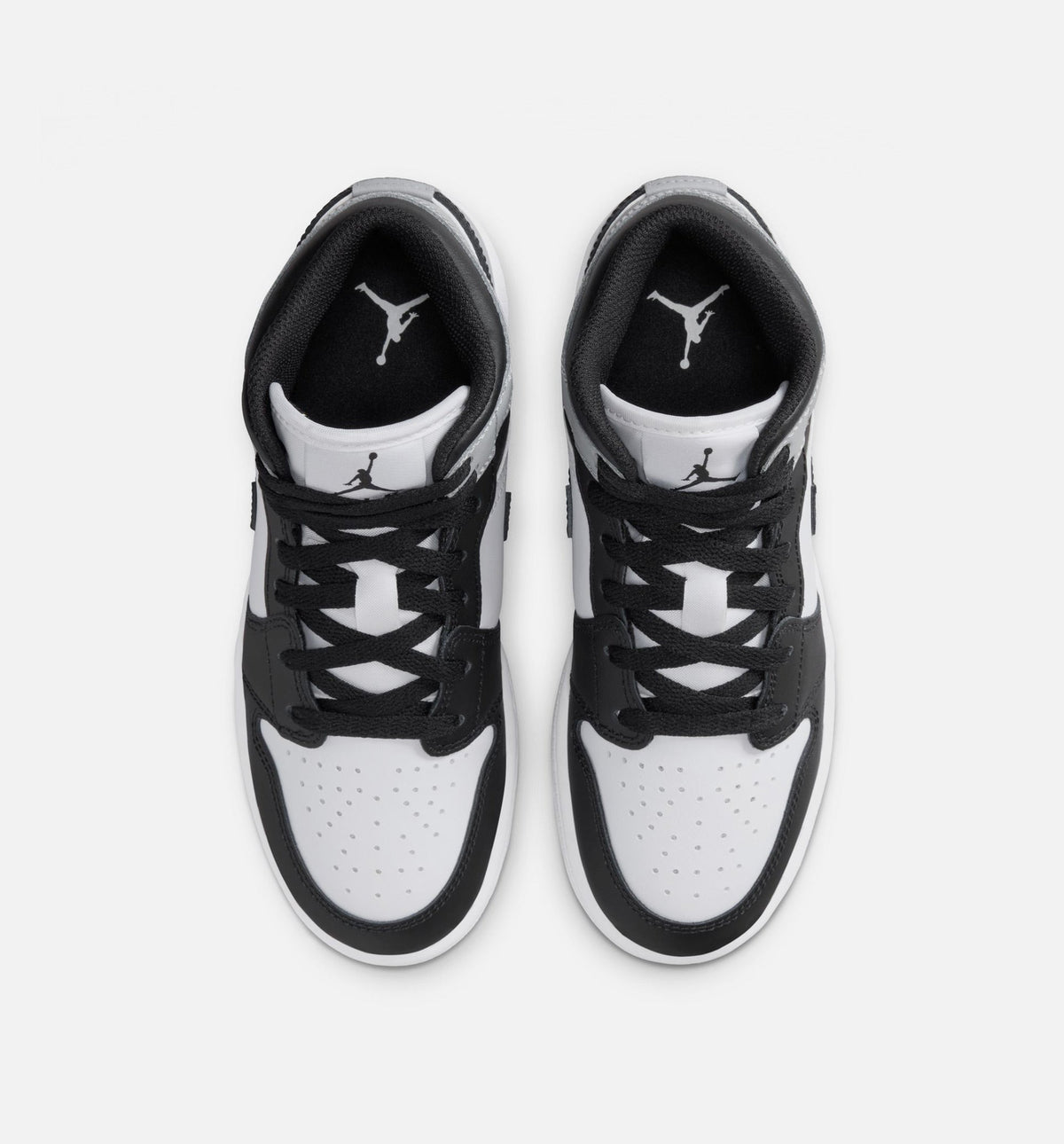 Air Jordan 1 Mid Light Smoke Grey Grade School Shoes