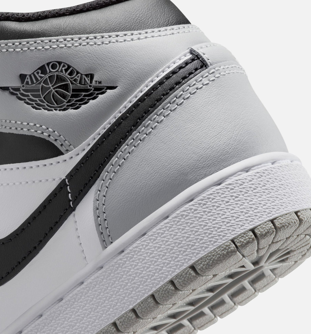 Air Jordan 1 Mid Light Smoke Grey Grade School Shoes