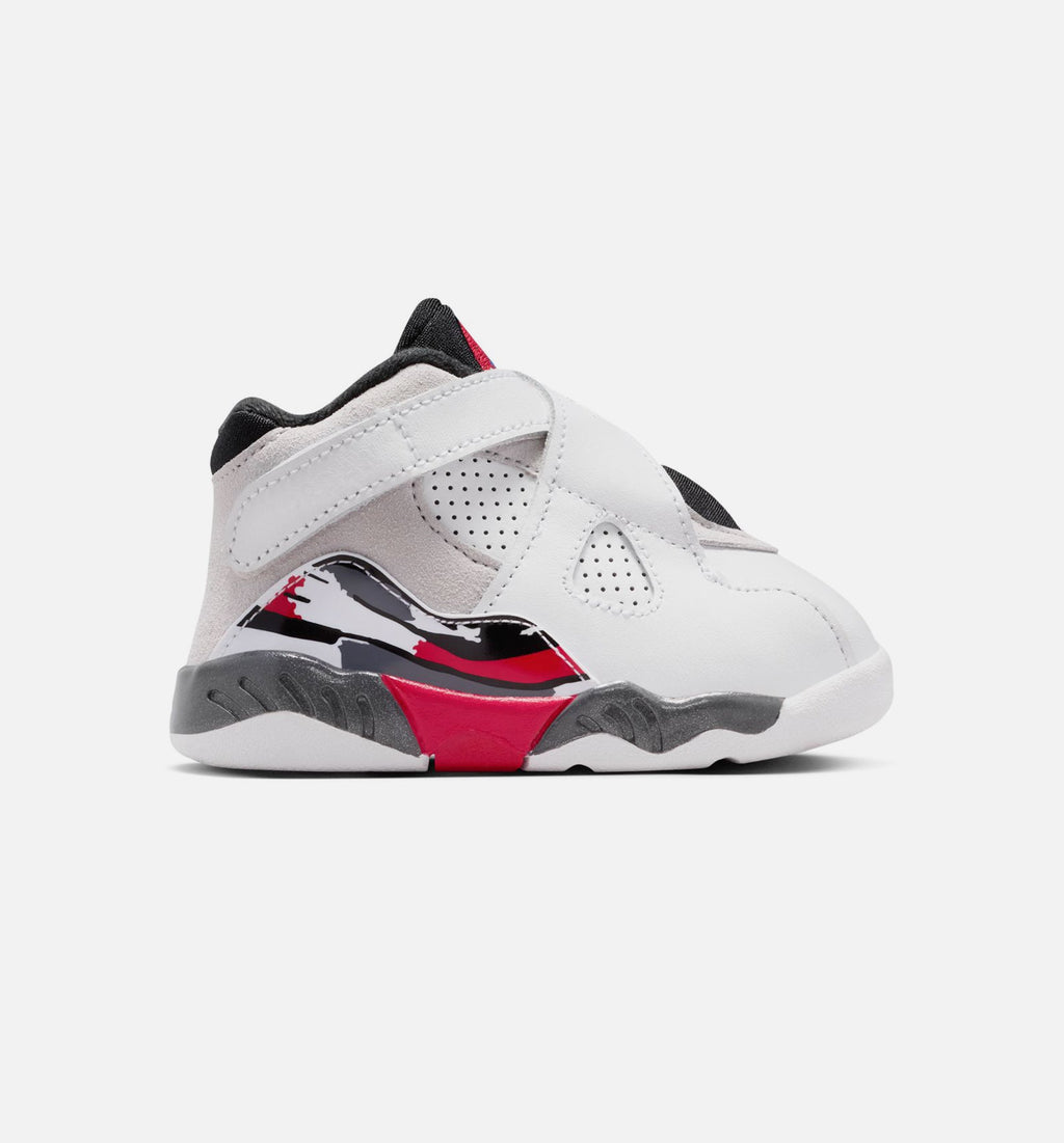 Air Jordan 8 Retro White and True Red Infant/Toddler Shoes