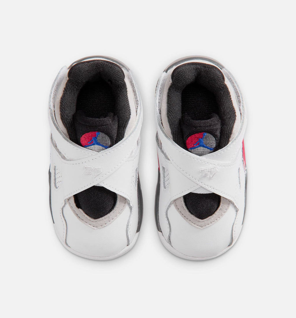 Air Jordan 8 Retro White and True Red Infant/Toddler Shoes