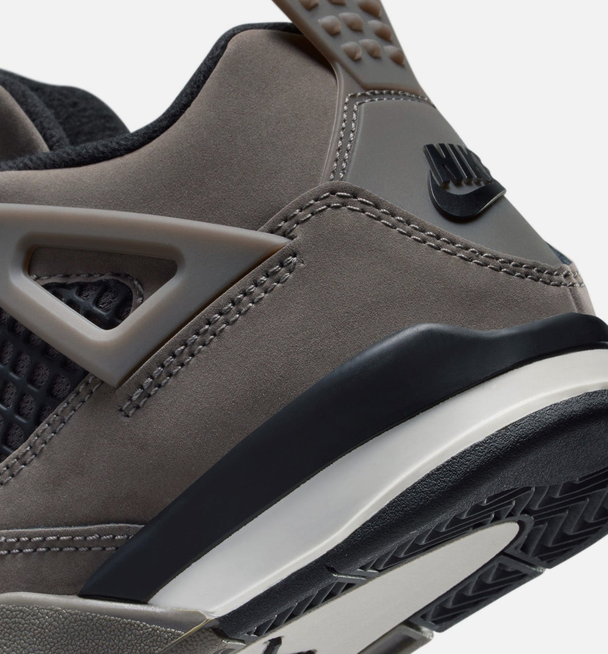 Air Jordan 4 Retro Cave Stone and Black Preschool Shoes
