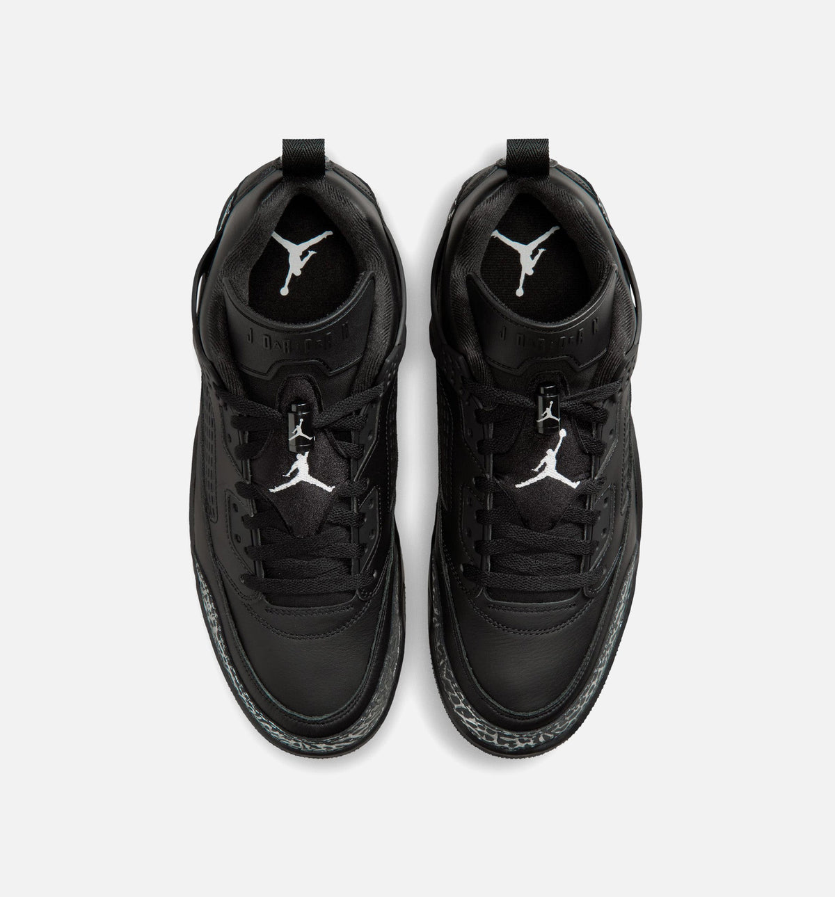 Spizike Low Black and Metallic Silver Men's Basketball Shoes