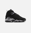 Air Jordan 8 Retro Chrome Black and Light Graphite Grade School Shoes