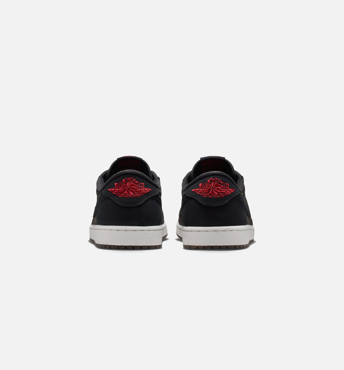 Air Jordan 1 Retro Low OG Laser Black and Varsity Red Men's Shoes