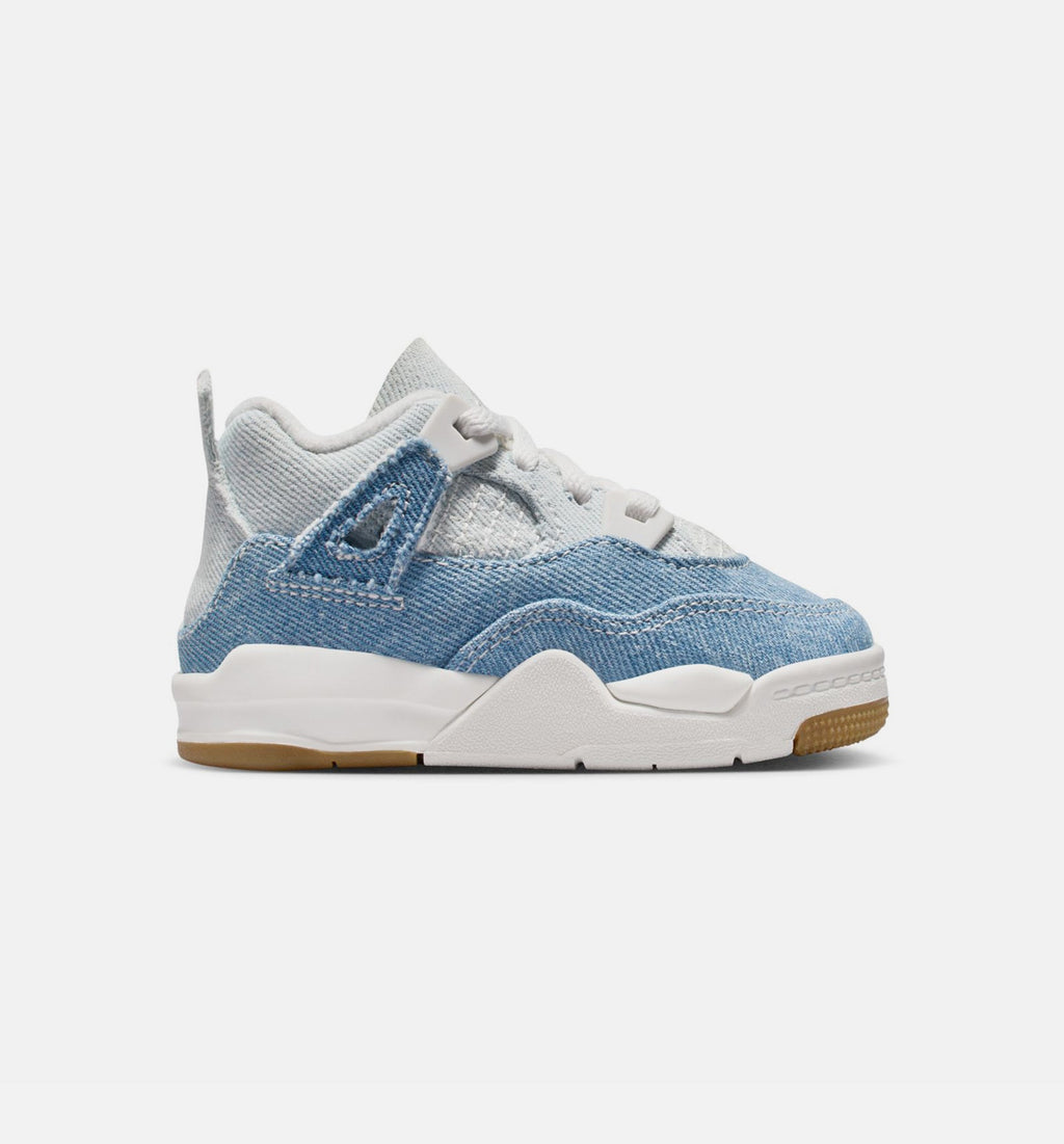 Air Jordan 4 Retro Worn Blue Infant/Toddler Shoes
