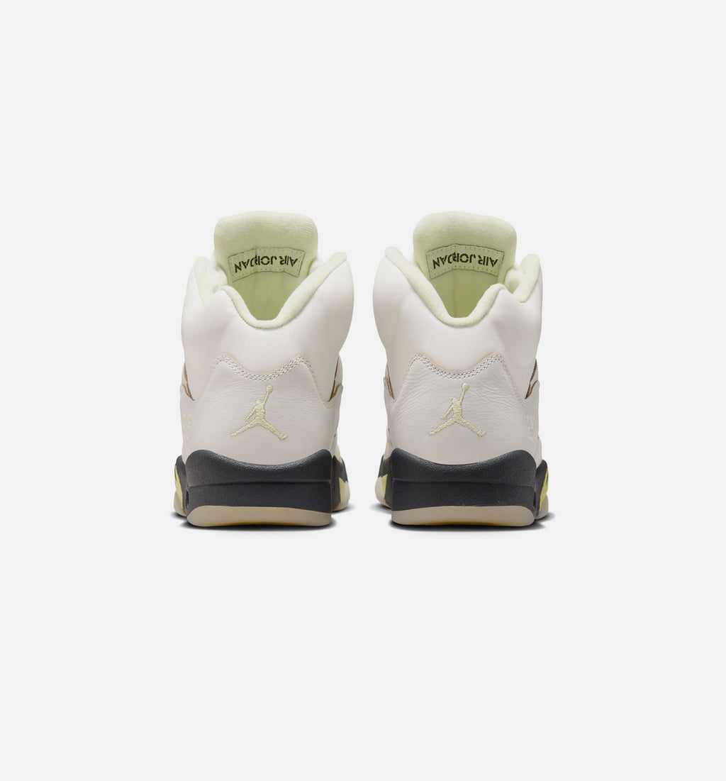 Air Jordan 5 Retro Luminous Green and Sail Women's Shoes