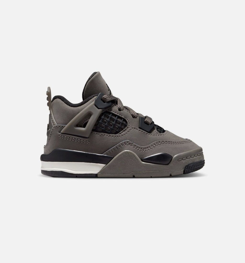 Air Jordan 4 Retro Cave Stone and Black Infant/Toddler Shoes