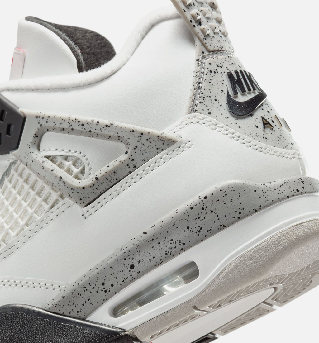 Air Jordan 4 Retro White Cement Grade School Shoes