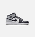 Air Jordan 1 Mid Light Smoke Grey Grade School Shoes