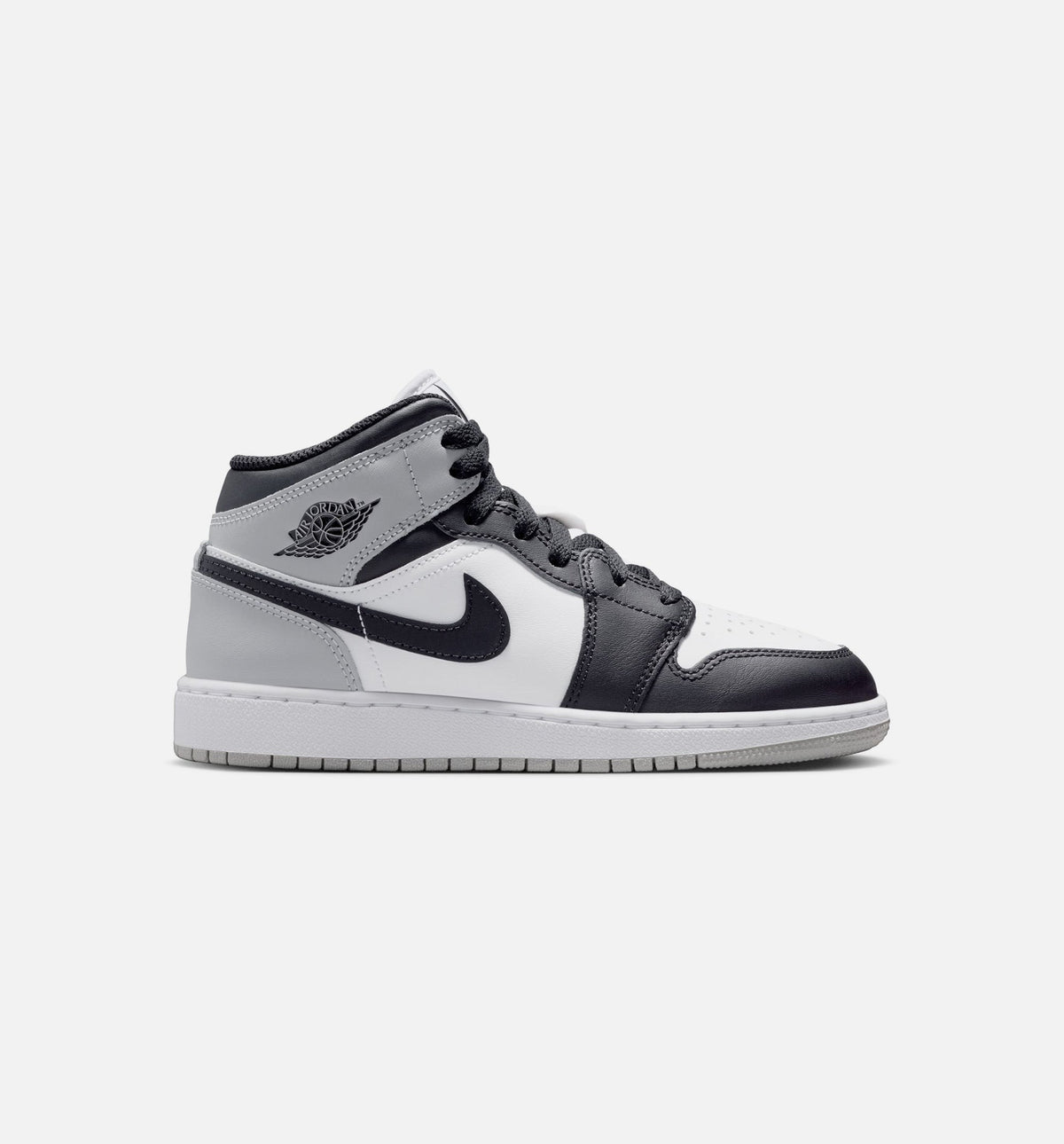 Air Jordan 1 Mid Light Smoke Grey Grade School Shoes