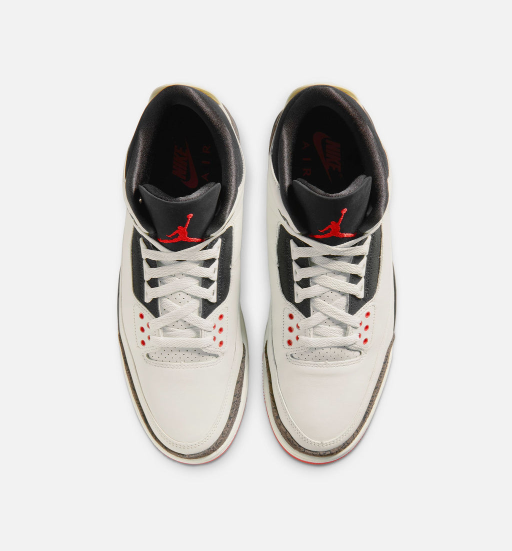 Air Jordan 3 Retro Sail and University Red Men's Shoes