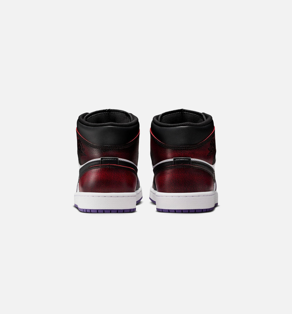 Air Jordan 1 Mid SE True Red Court Purple Men's Shoes