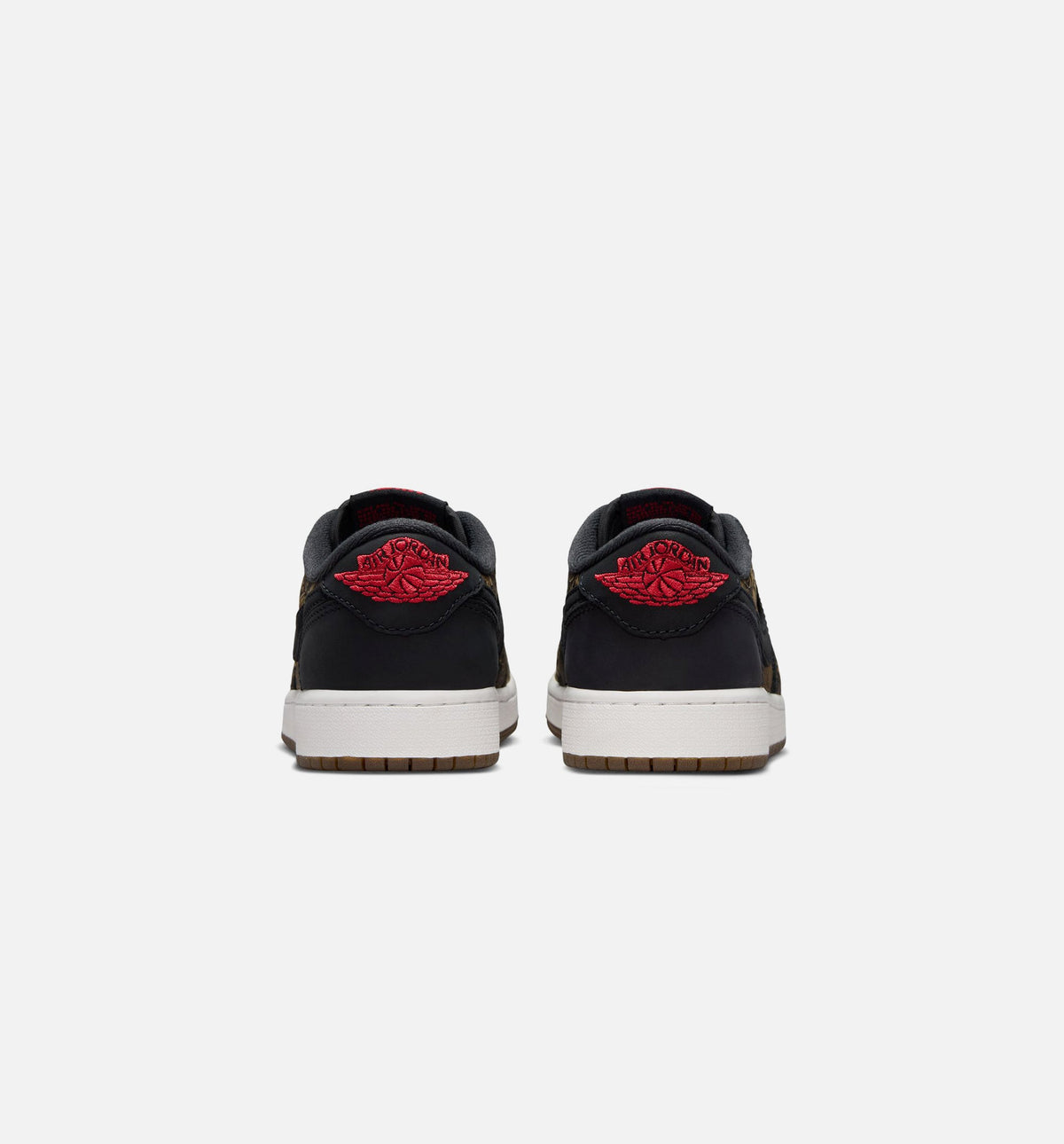 Air Jordan 1 Retro Low OG Laser Black and Varsity Red Grade School Shoes