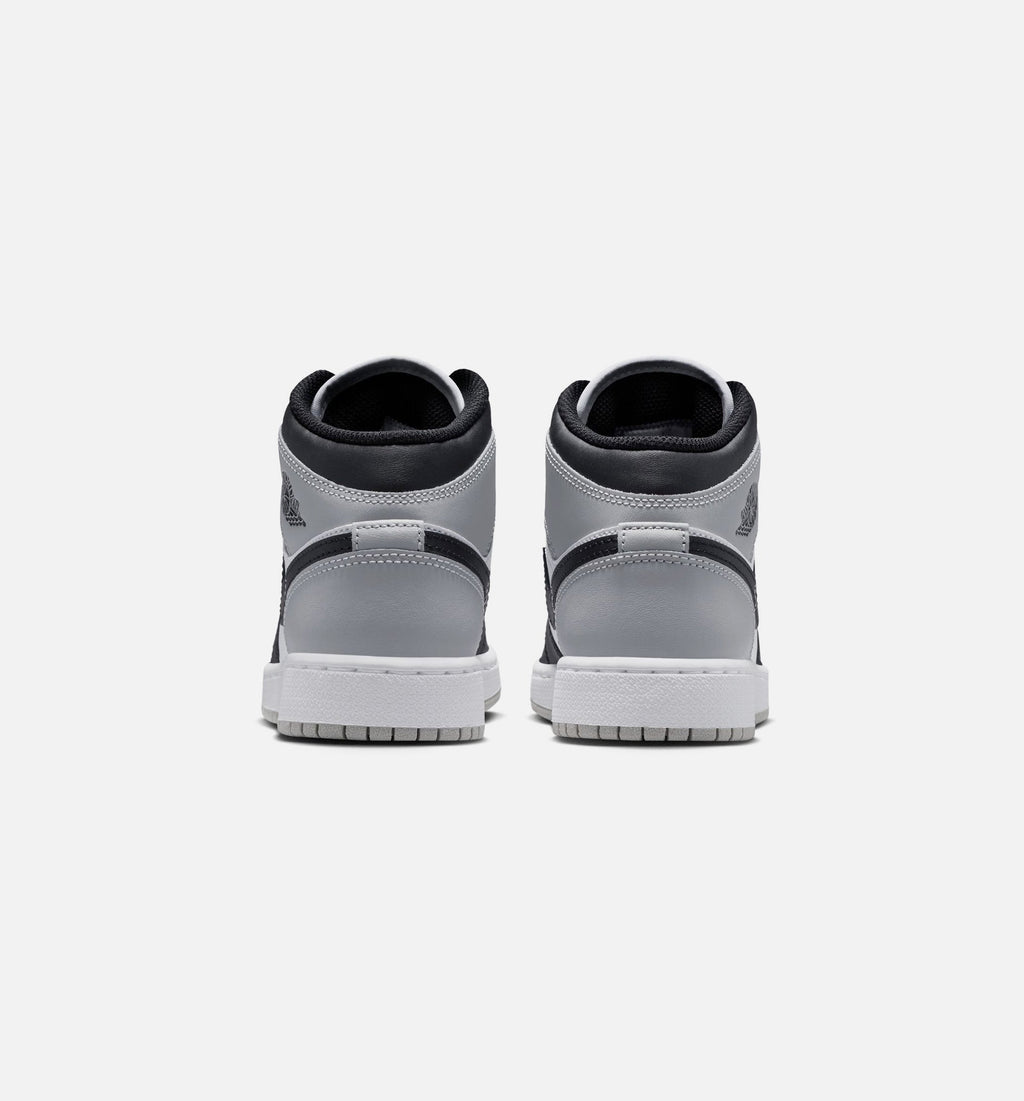 Air Jordan 1 Mid Light Smoke Grey Grade School Shoes