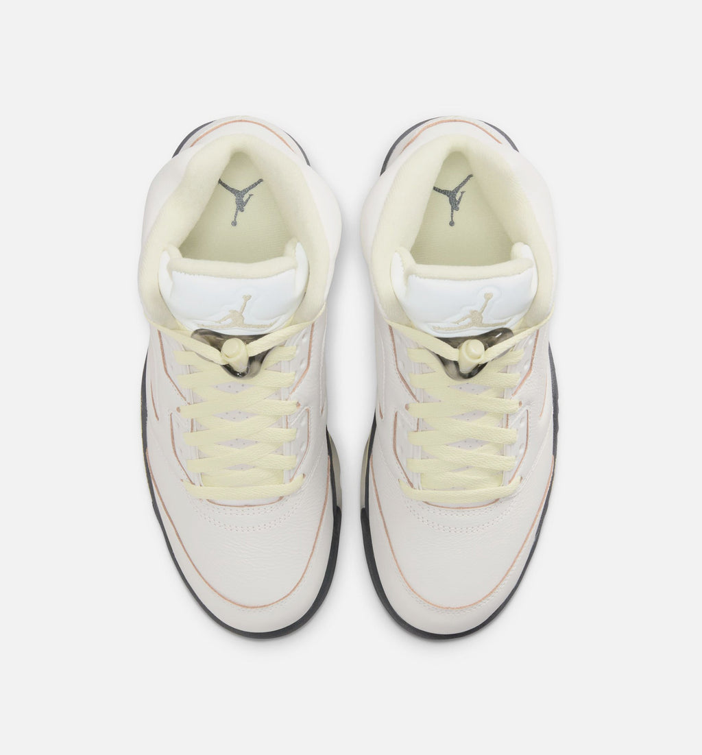 Air Jordan 5 Retro Luminous Green and Sail Women's Shoes
