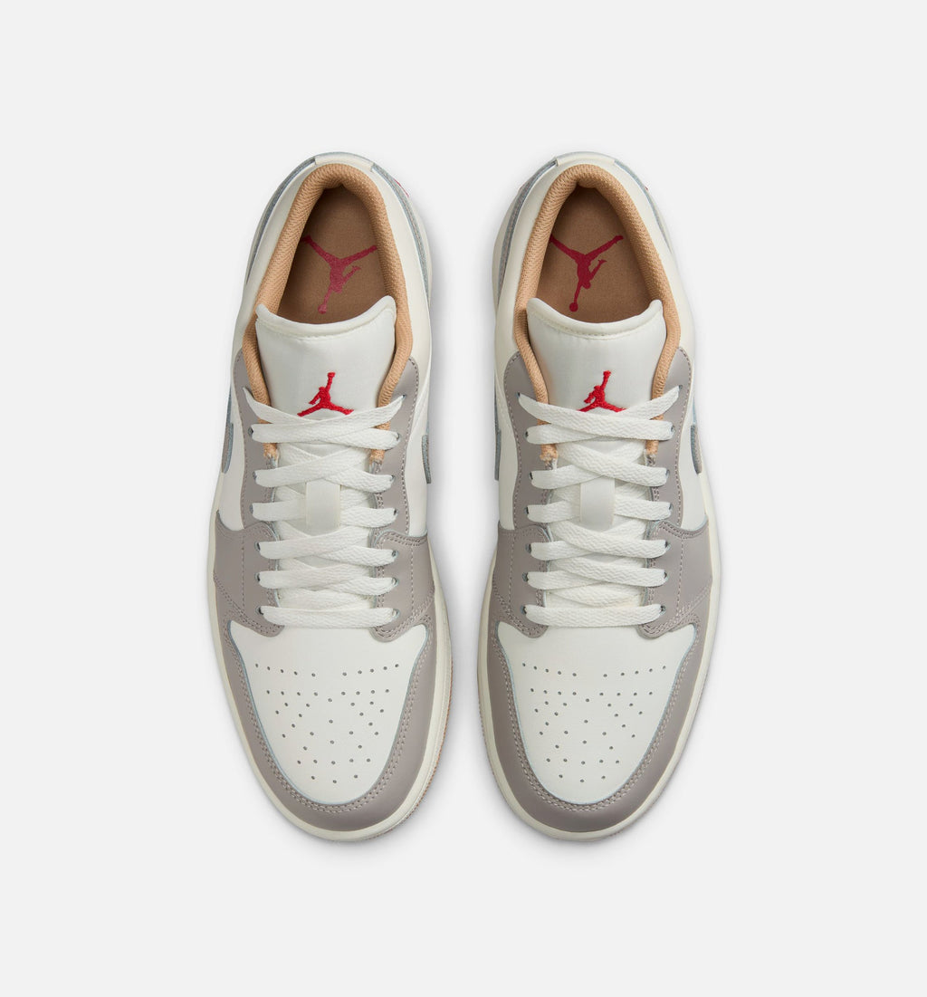 Air Jordan 1 Low Sail Fire Red Men's Shoes