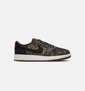 Air Jordan 1 Retro Low OG Laser Black and Varsity Red Grade School Shoes