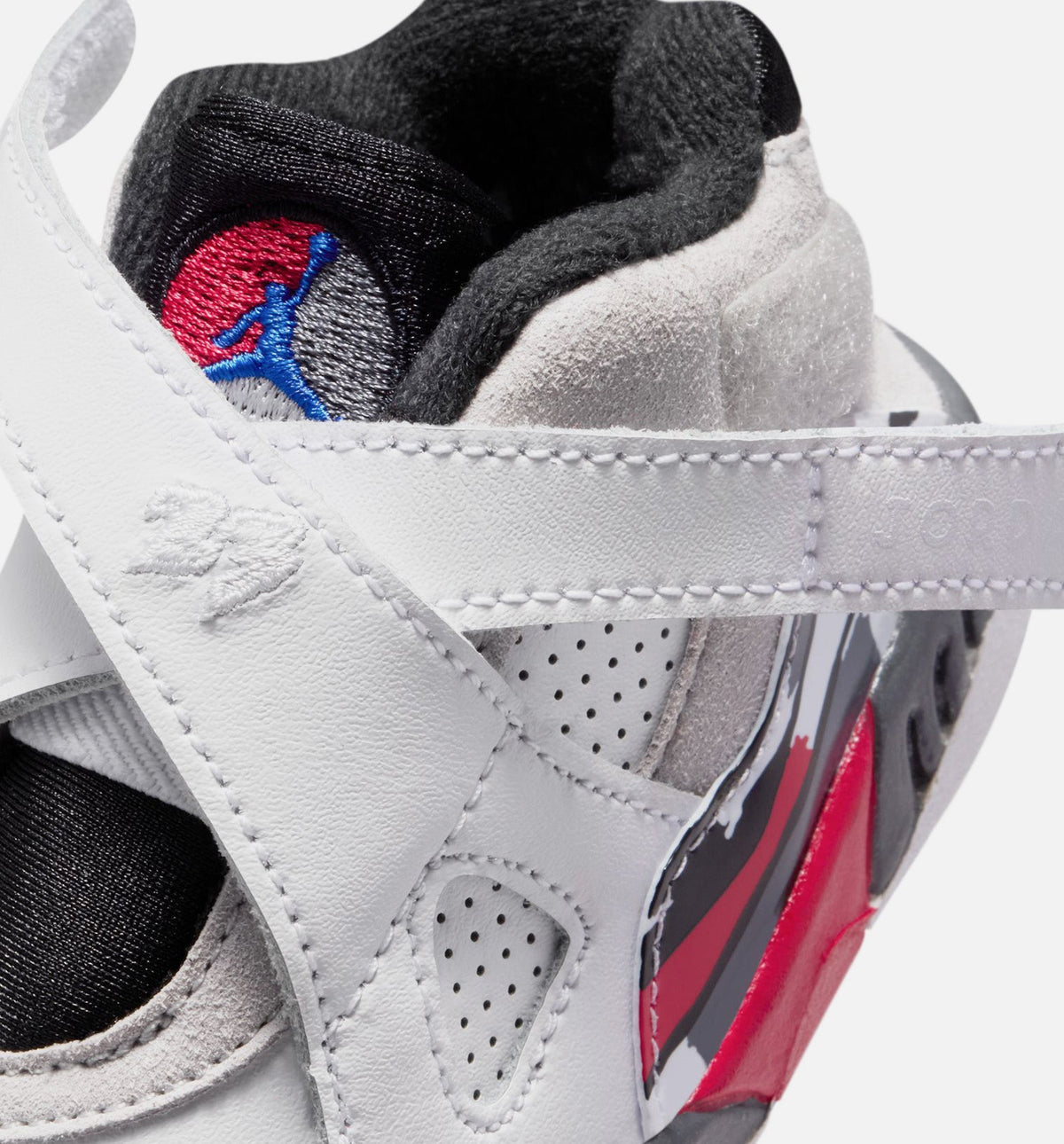 Air Jordan 8 Retro White and True Red Infant/Toddler Shoes