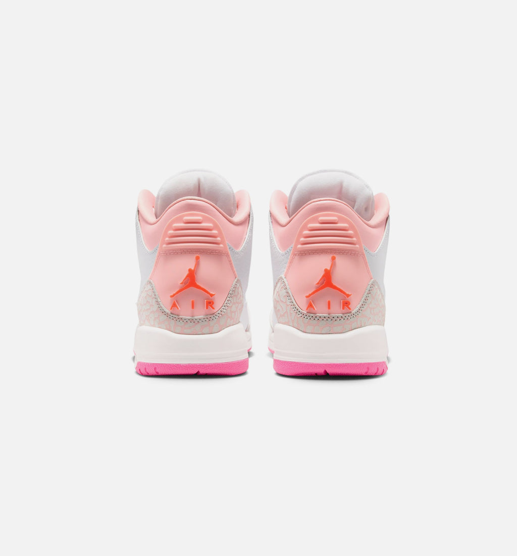 Air Jordan 3 Retro Spring Flowers Grade School Shoes
